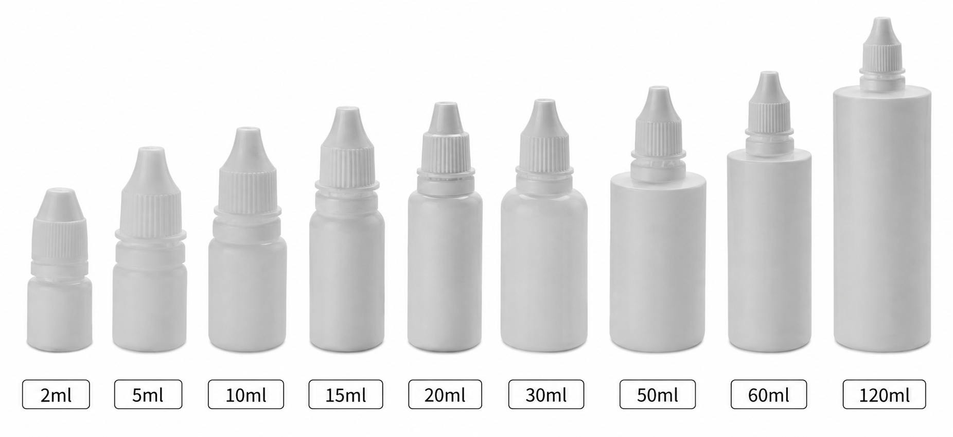 LDPE Plastic Dropper Bottles with Tamper-Evident Caps