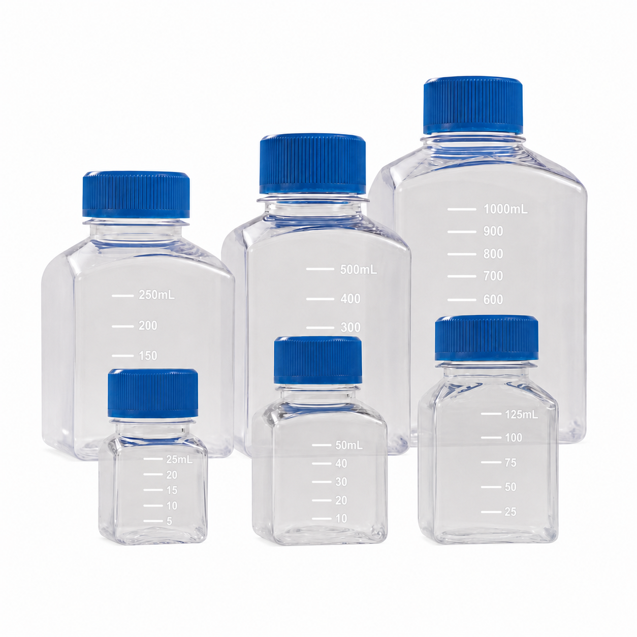 Square PETG Media Bottles