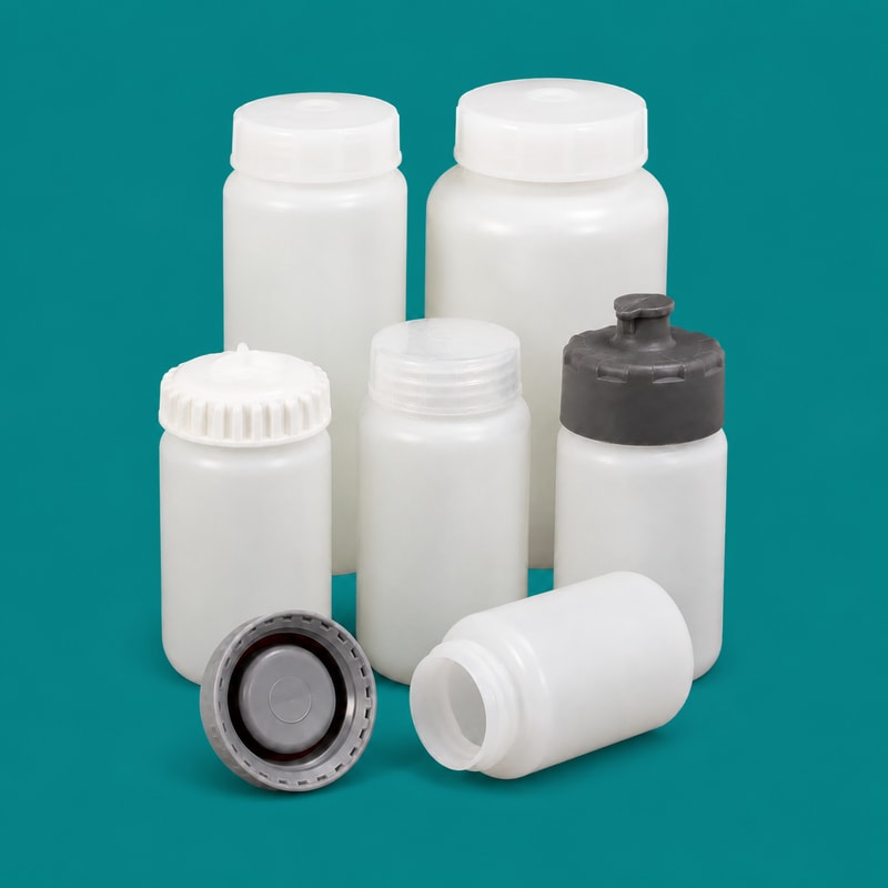 HDPE Flat-Bottom High-Speed Centrifuge Bottles