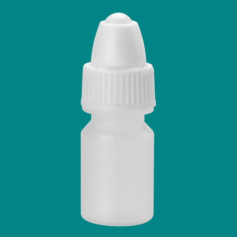 LDPE dropper bottle with colored screw cap — 4 mL — SKU 82001