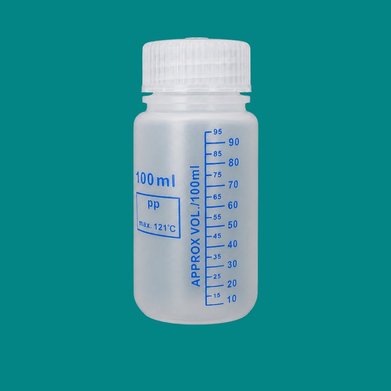 PP Graduated Wide-Mouth Bottles — 100 mL — SKU 82243