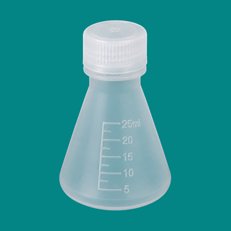 PP Narrow-Neck Erlenmeyer Flasks — 25 mL — SKU 82458