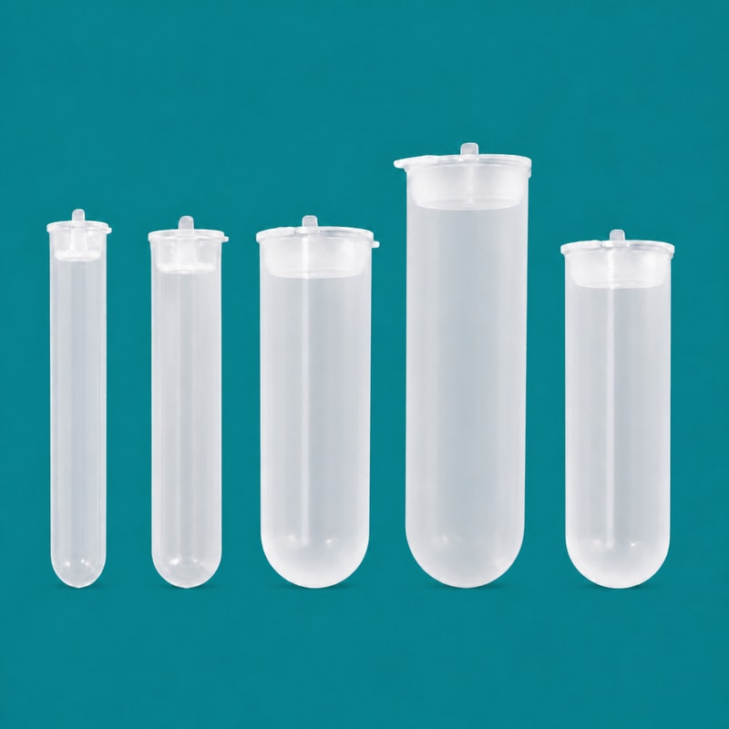 PP Hinged-Cap Round-Bottom Centrifuge Tubes