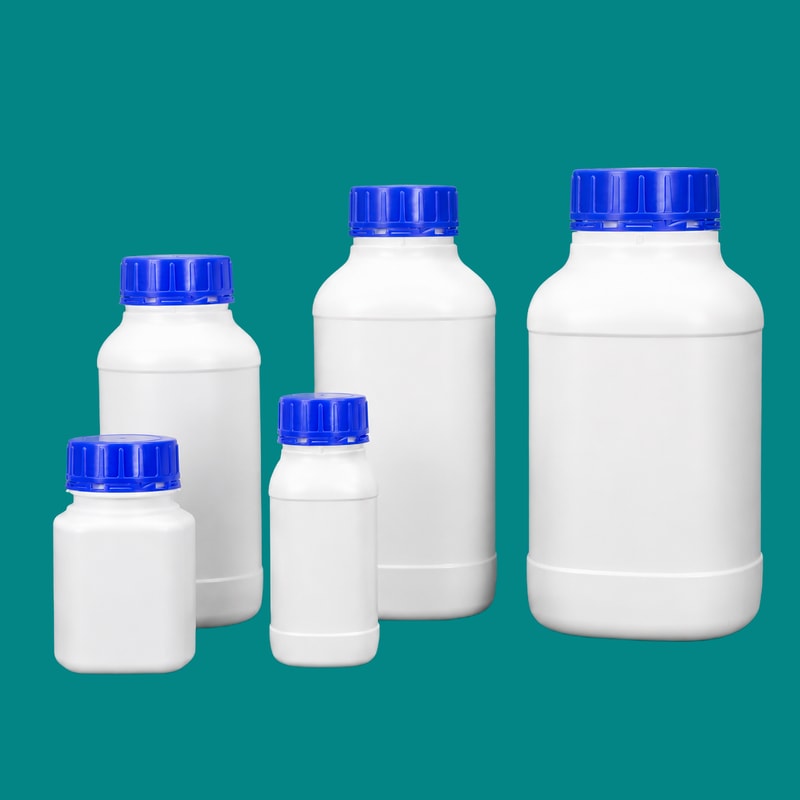 HDPE Square Powder Bottles