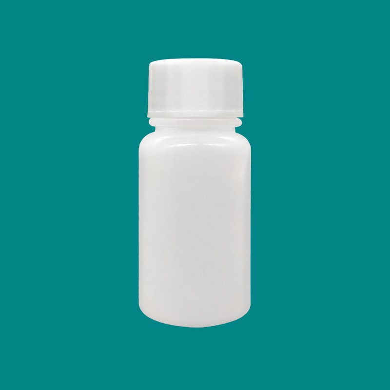 White HDPE Boston Round Bottles — 50 mL — SKU 82024