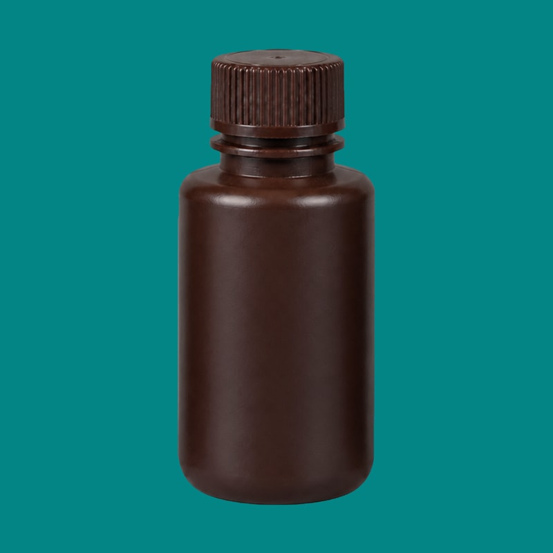 Amber HDPE Wide-Mouth Bottles — 30 mL — SKU 82037A