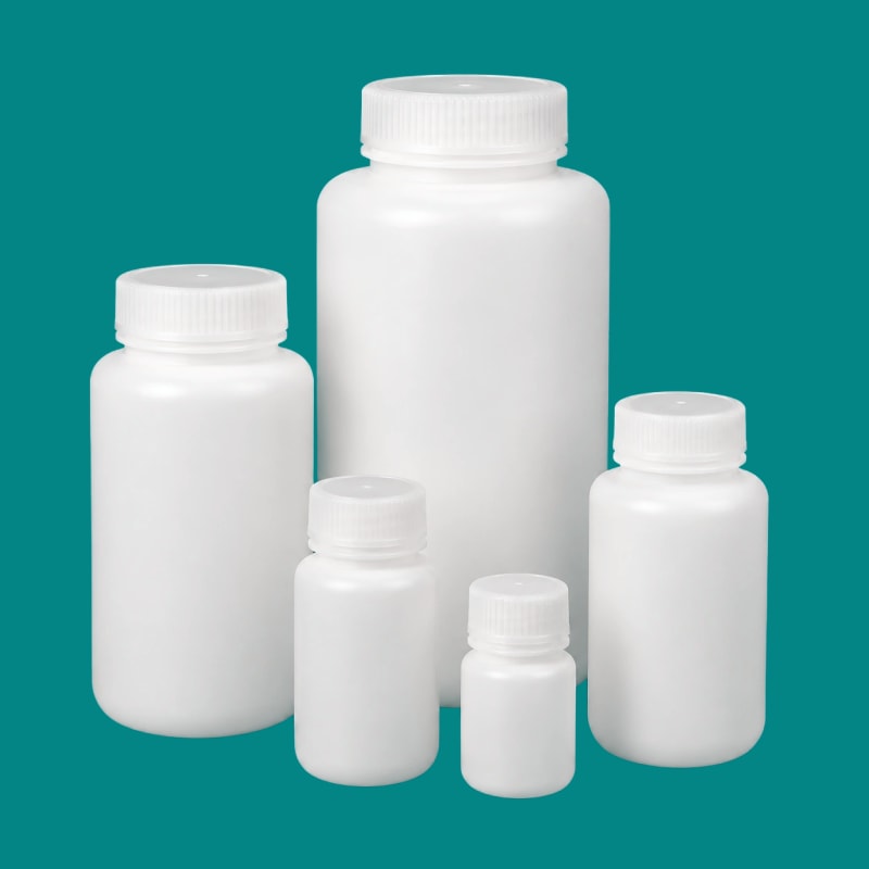 Wide-Mouth Natural HDPE Bottles